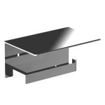 Держатель для туалетной бумаги с полочкой нерж. сталь CORINTO 16878.B глянцевый