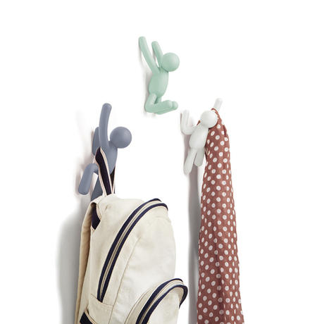 Вешалки-крючки Buddy 3 шт. разноцветные мятные Umbra