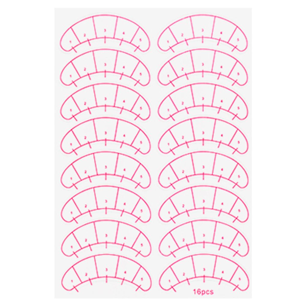Набор подложек для наращивания ресниц с разметкой (8пар) IRISK