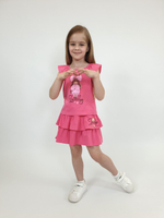 02-136-4 Комплект для девочки (фуфайка+ юбка)