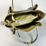 Женская желто-голубая сумка из натуральной кожи с тиснением питон