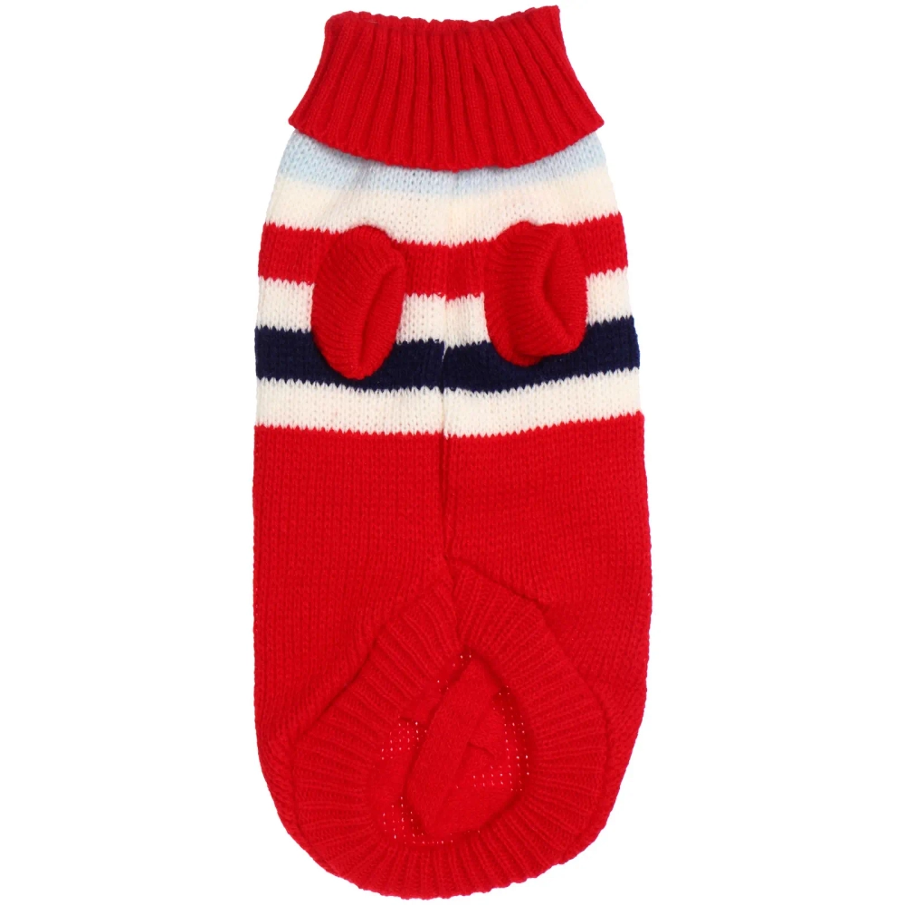 Кофта - свитер для мелких пород собак и кошек «BRO Style», полосочки, цвет красный, р M