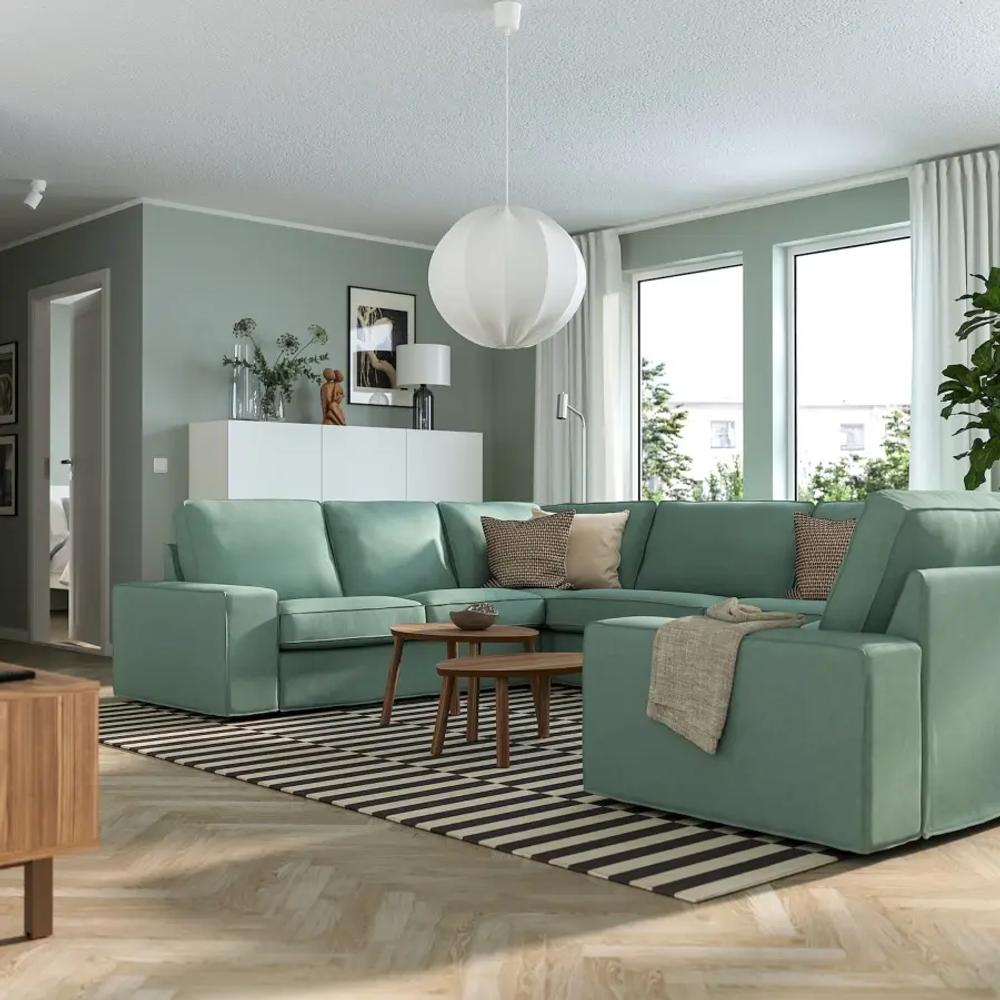 Диван U-образный - IKEA KIVIK/КИВИК ИКЕА, зеленый