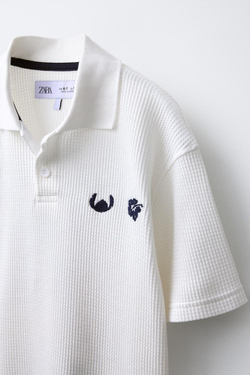 ZARA Футболка-поло LILO & STITCH © DISNEY, БЕЛЫЙ