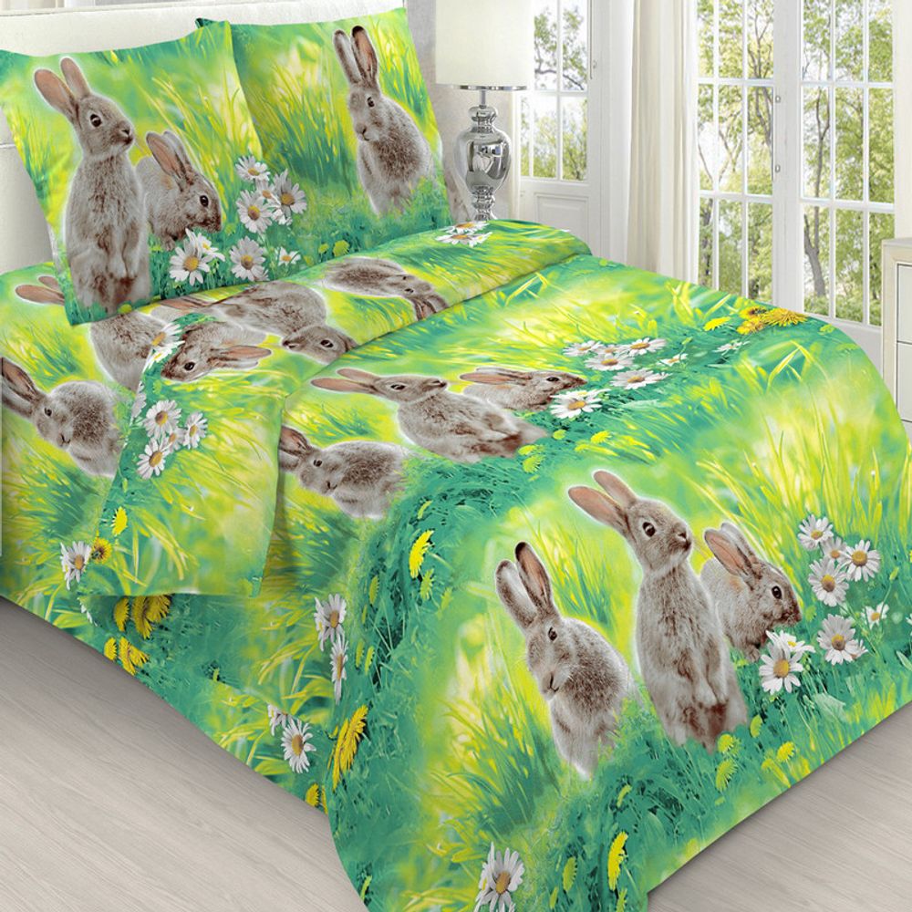 Комплект постельного белья "ВЛ. ЗАЙКА", бязь, 100% хлопок. Комплект постельного белья "ВЛ. ЗАЙКА", бязь, 100% хлопок.