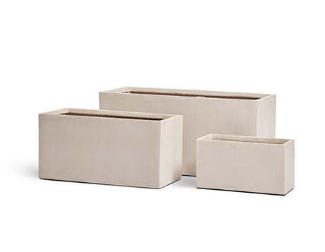 Кашпо TREEZ Effectory - Beton - Низкий прямоугольник