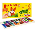 Пластилин 36 цветов, 540 гр, со стеком (Каляка-Маляка)