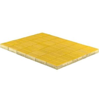 Тротуарная плитка Braer Прямоугольник желтая 200х100х60 мм