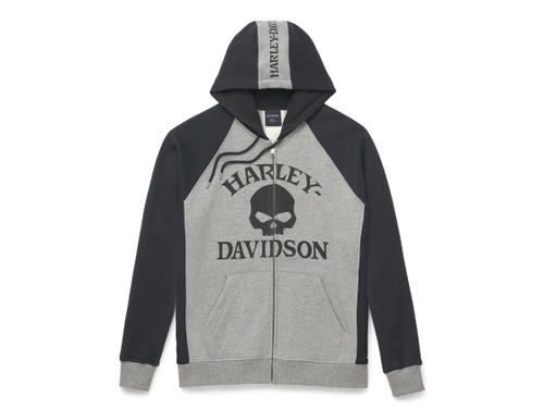 Толстовка Men s Willie G Skull Colorblock Zip-Up Hoodie Harley-Davidson
