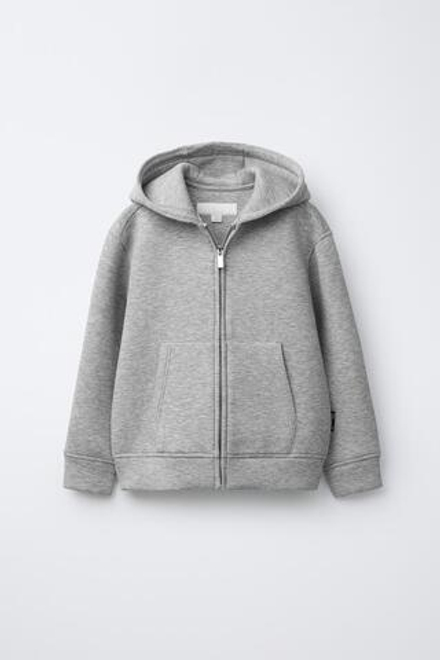 ZARA ТОЛСТОВКА БАЗОВАЯ ИЗ НЕОПРЕНА, СЕРЫЙ МЕЛАНЖ