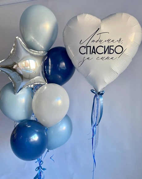 Воздушные шары на выписку мальчика из роддома №1646