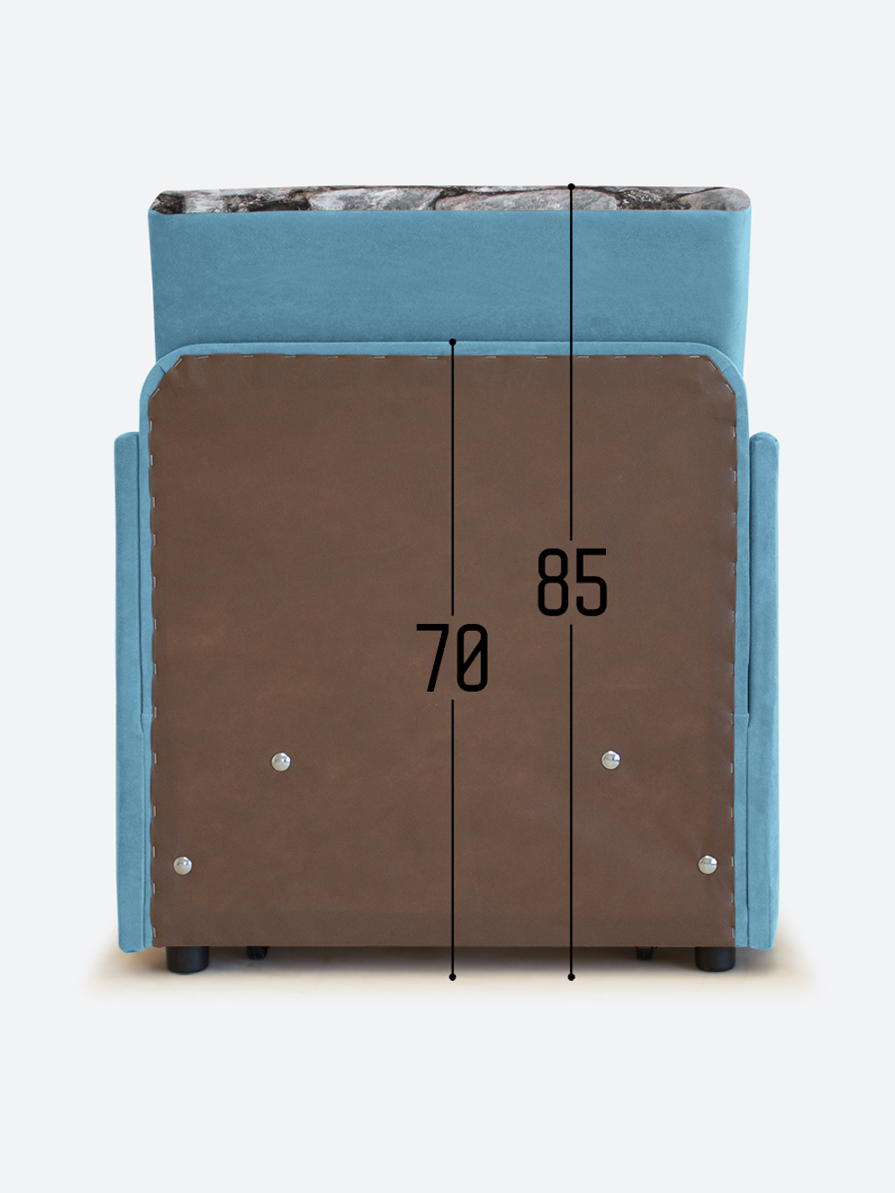 Кресло-кровать "Миник" с подлокотниками, купон Тигр