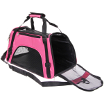 Сумка - переноска для животных «ЛЮБИМЫЙ БРО», цвет розовый, размер М, 46*24*25см/до 7кг (Пакет и Лейбл)