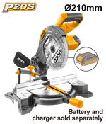 Аккумуляторная торцовочная пила INGCO CMS2001 INDUSTRIAL 20 В 210 мм