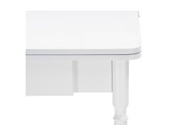 Стол Брентон с ящиком 60(120)х79х75 белый глянец