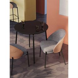 Стол обеденный Round, Ø80 см, черный