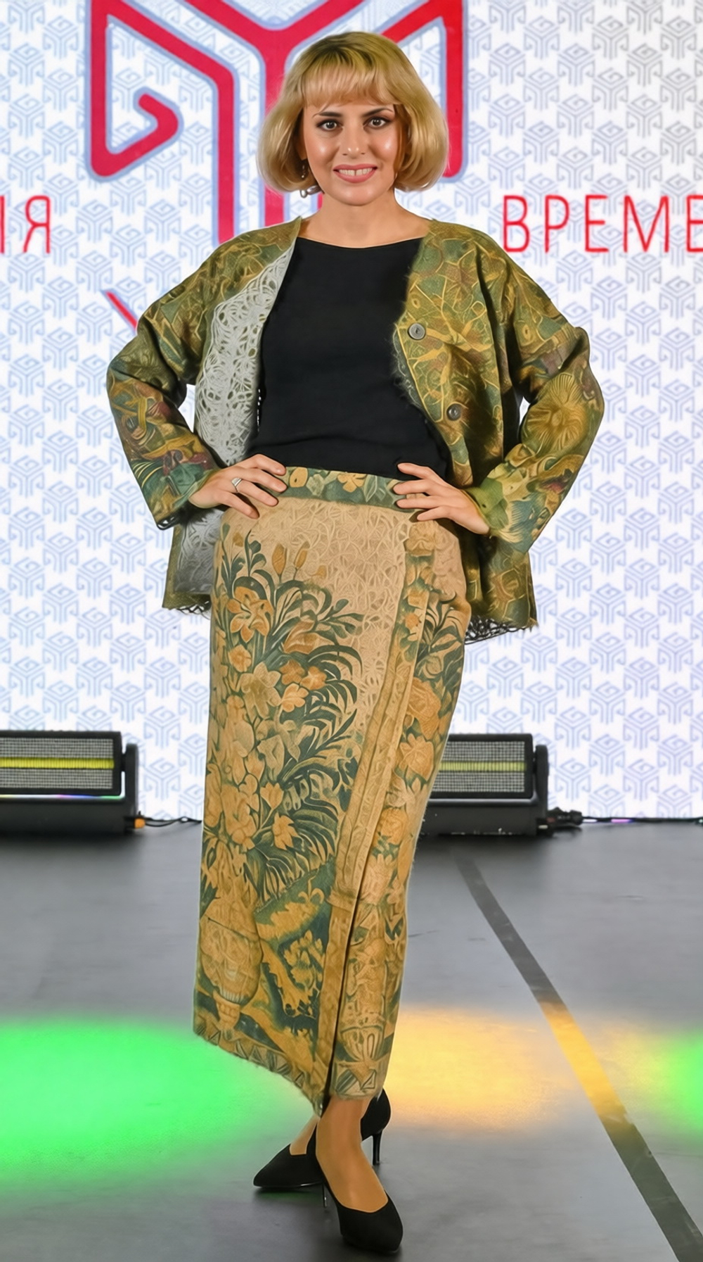 Юбка «Вердюра», принт по мотивам средневекового гобелена 17 века