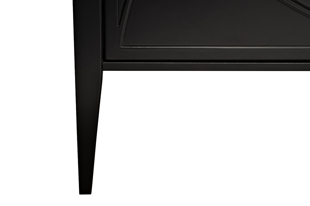 Комод с ящиками 90x40x160см Garda Decor черный с золотой фурнитурой