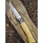 Нож Opinel серии Tradition Nature №07, клинок 8см, нерж.сталь, рукоять-самшит, рис.-волны (6 шт./уп.)