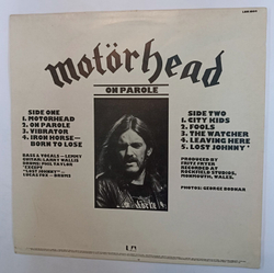 Винтажная виниловая пластинка Motorhead On Parole (UK 1979)