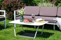 "Эстелья" лаунж-зона из алюминия со столиком из HPL 5-местная