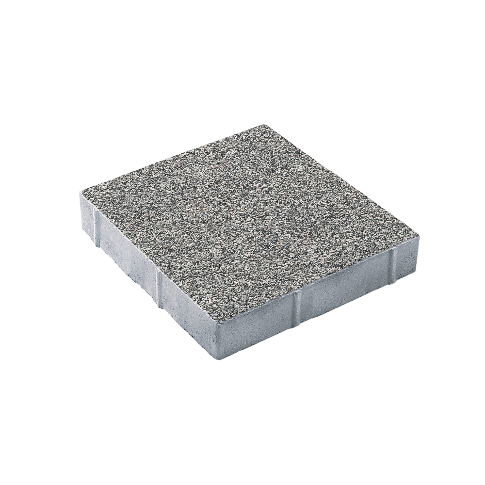 Тротуарная плитка КВАДРАТ 400х400 мм - Гранит + Серый с черным