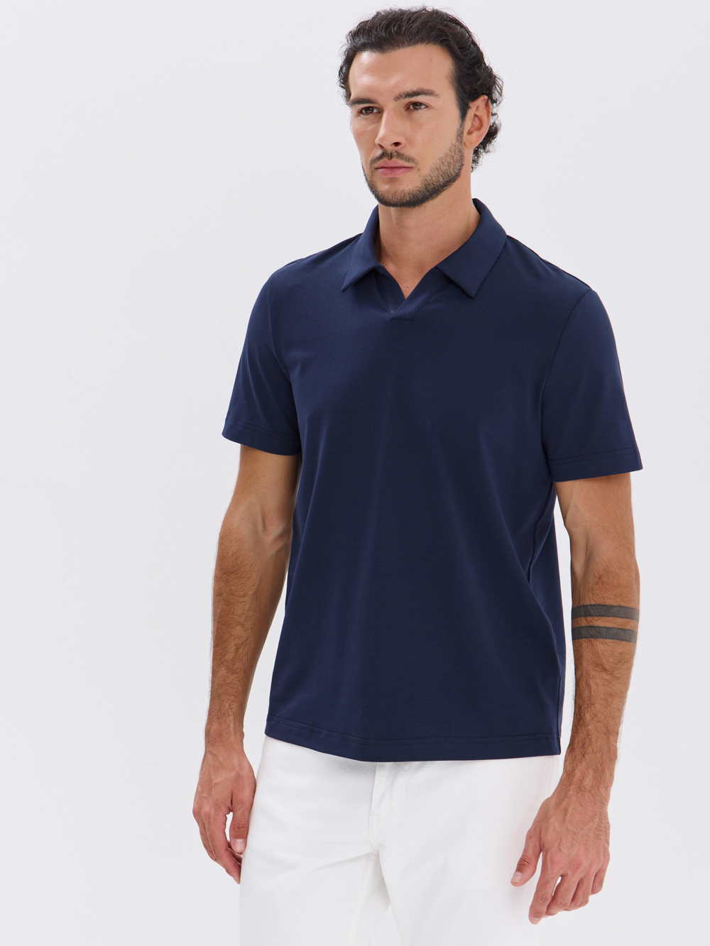 Футболка-поло трикотажная повседневная