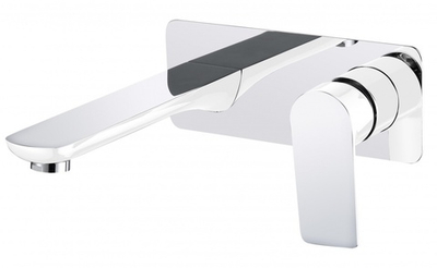 21044-F Смеситель вст. для раковины (бел.+хром) "GANZER"  (8/1шт)