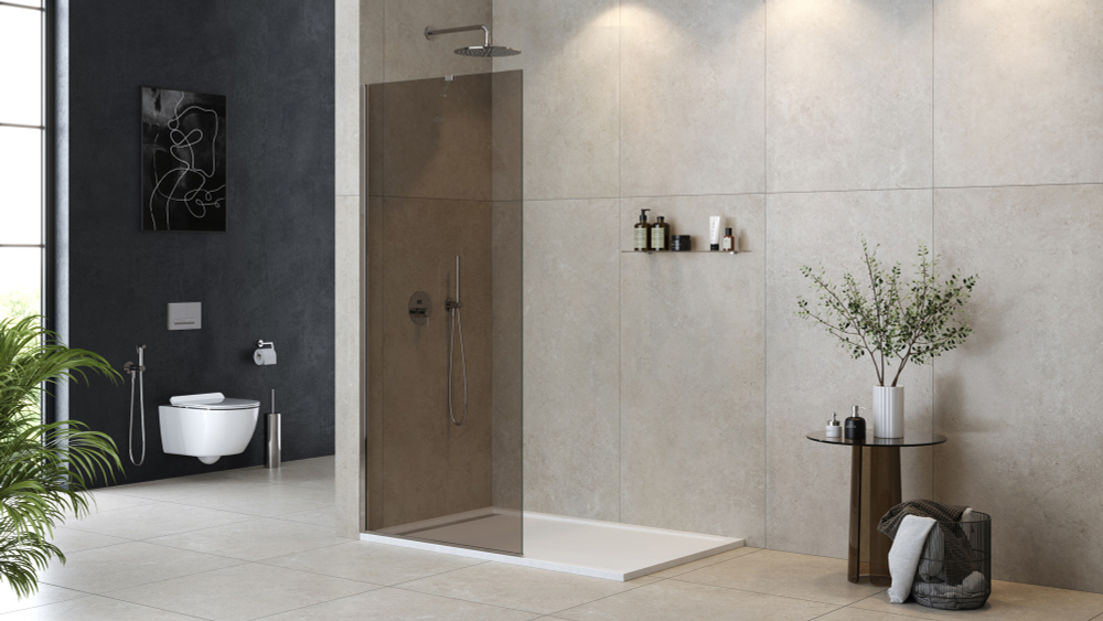 Душевая перегородка Cezares LIBERTA-L-1-TB-100-BR-Cr