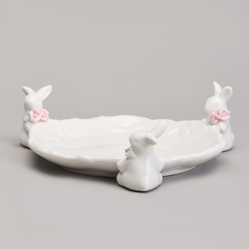 БЛЮДО СЕРВИРОВОЧНОЕ "КРОЛИКИ" 21,5Х21,5Х6 СМ