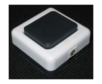 Кнопка звонка (выкл. для быт. звонка) А10.4-001 черно-белая (полистирол, прямоуг.) Витебск