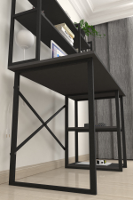 Стол письменный с настольной полкой 120х60 - антрацит