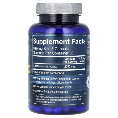 BodyTech, моногидрат креатина, 100 капсул (750 мг в одной капсуле)