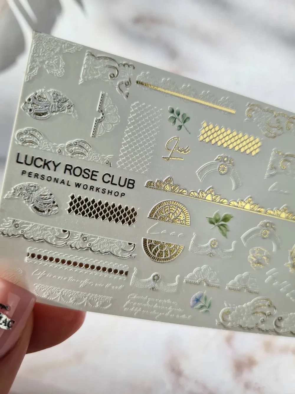 Lucky Rose Слайдеры наклейки для ногтей Foil 120