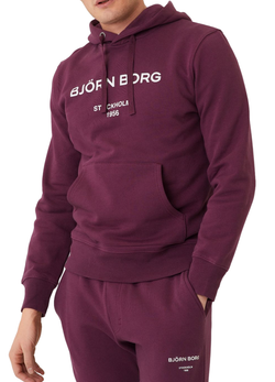 Мужская теннисная кофта Björn Borg Hoodie - grape wine