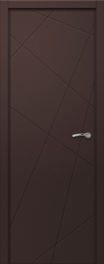 Дверь влагостойкая пластиковая KAPELLI multicolor Ф7А RAL 8017 Коричневый + коробка