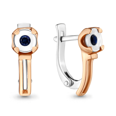 942162к Серьги из Золота с сапфирами