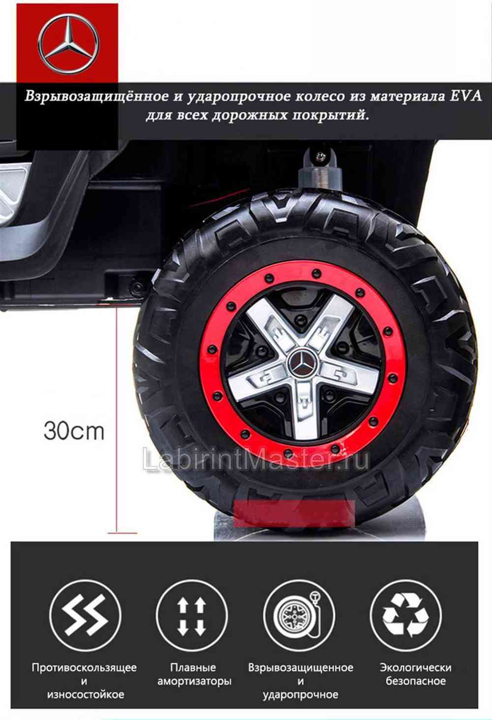 Детский электромобиль "Mercedes" UNIMOG синий