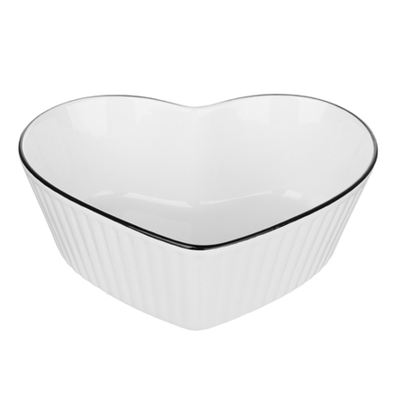 MILLIMI Соло Блюдо в форме сердца, 700мл, 17,5х16х6,5см, фарфор