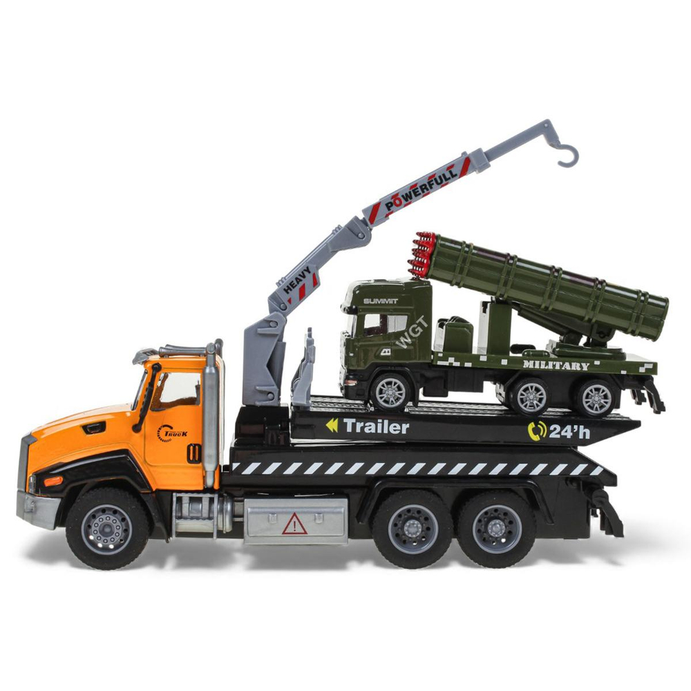 Автовоз 19*8*5,5см. + военная машинка, в ассорт. коробка W2213-19