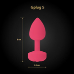 Gvibe Gplug Small - Инновационная маленькая дизайнерская пробка с вибрацией, 8х2.8 см (розовая)