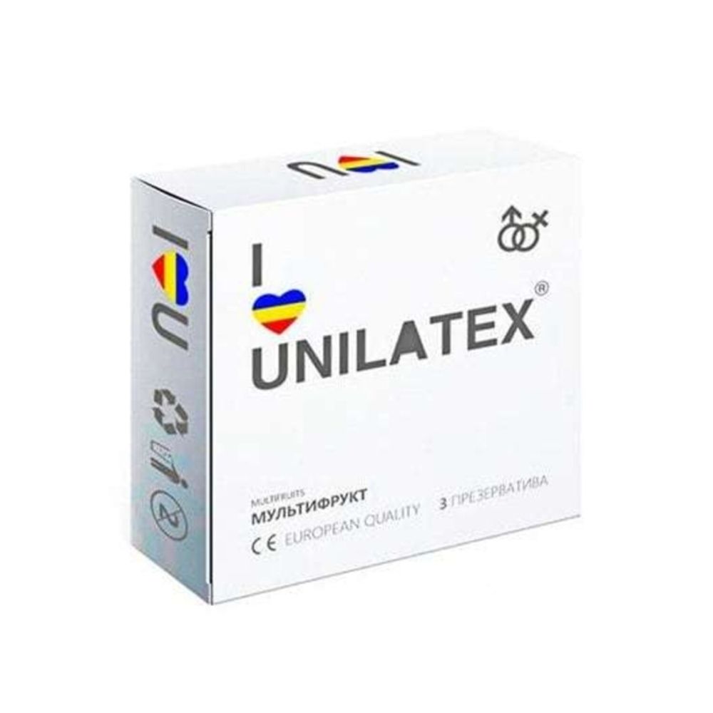 Unilatex Multifruits презервативы ароматизированные цветные №3