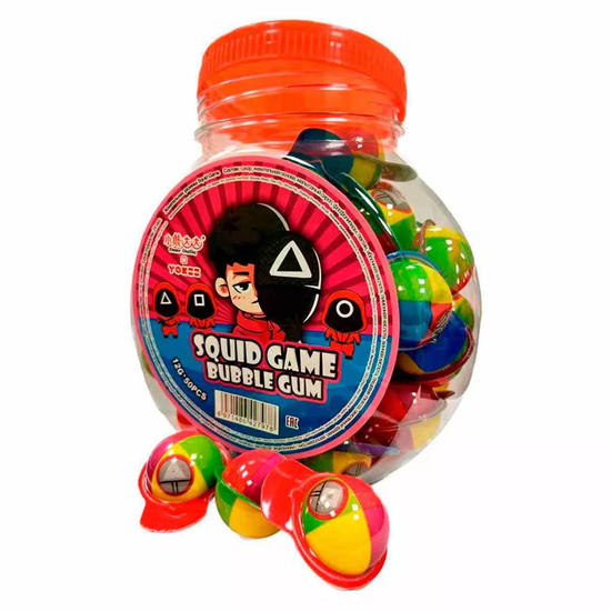 Жевательная резинка Deer DaDa с жидкой начинкой игра в кальмара, 12 г (Китай)