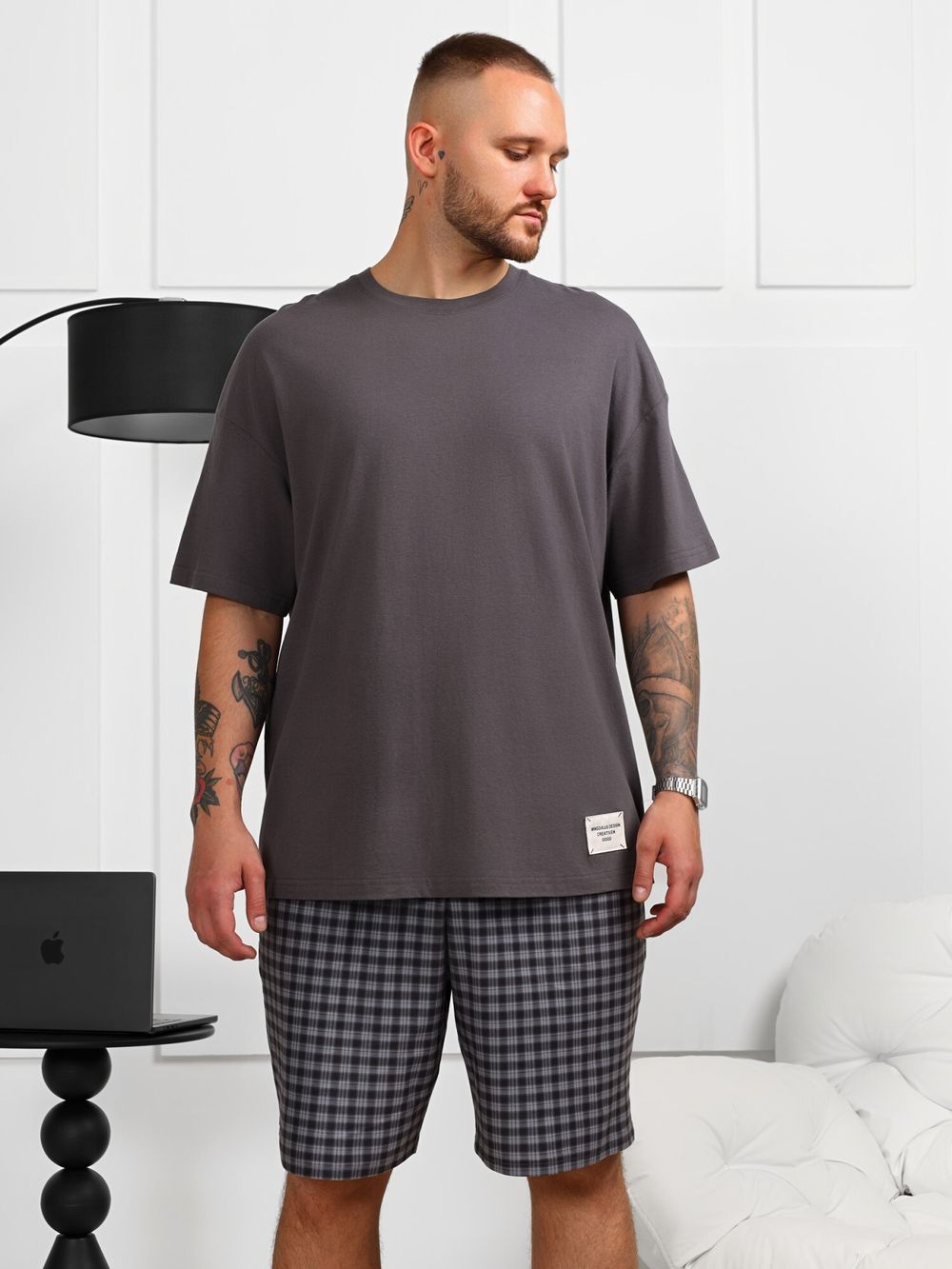 Фуфайка (футболка) мужская Генри-4 Виотекс ГРАФИТОВЫЙ