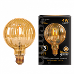 Лампа Gauss LED Filament G100 4W E27 380 lm 2400K Golden 147802004