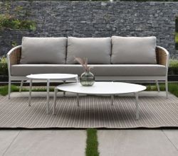 "Тоскана" лаунж-зона из искусственного ротанга, цвет соломенный