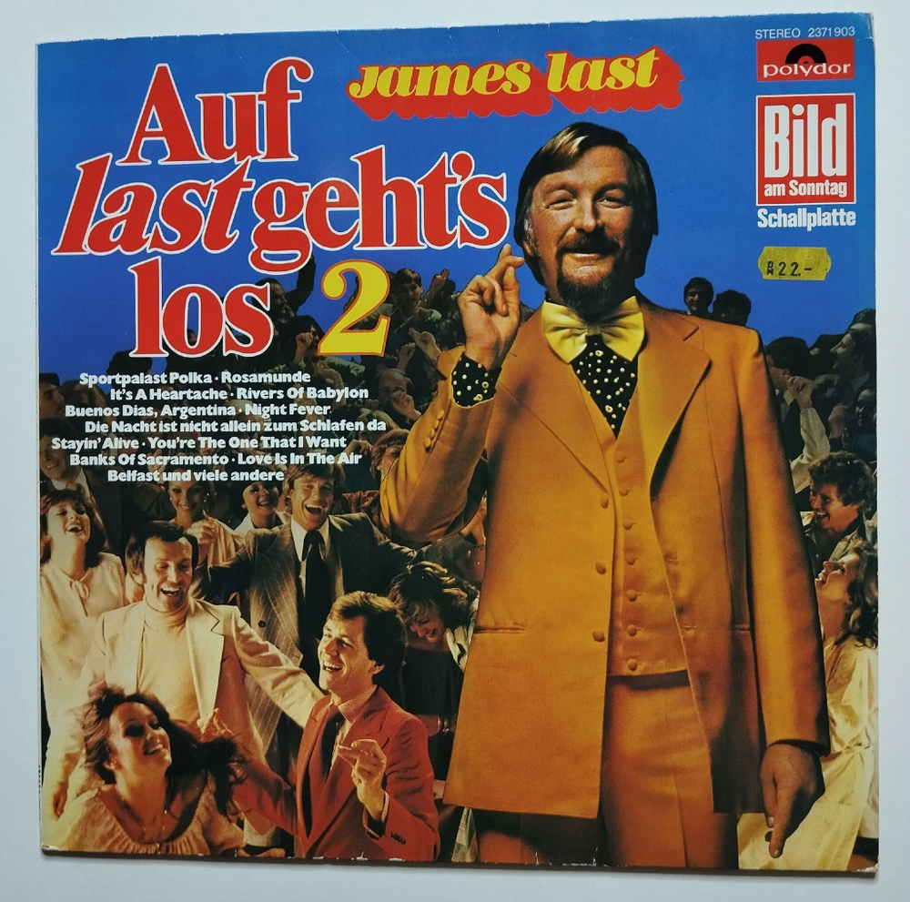 Винтажная виниловая пластинка LP James Last Auf Last Gehts Los 2 (Germany 1978)