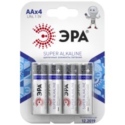 Батарейки ЭРА LR6-4BL SUPER Alkaline