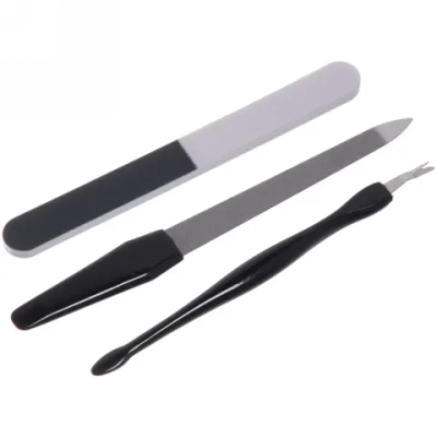 Маникюрный набор на блистере, 3 предмета «Ultramarine - Ваши ручки» (триммер, пилка металлическая и пилка наждачная)