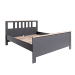 САГА кровать двойная 160х200, габариты: 173.6х208.7х100.7 см, серый/ясень